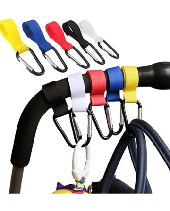 5 Pack Baby Stroller Hooks, Multi Purpose Stroller Accessories, Hanger for Baby Diaper Bags, Edible Clothes, Purse