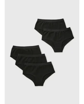 5 Pack Girls Black Shorts (6-14yrs)