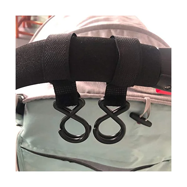 5 PCS Premium Buggy Clips Stroller Hook, Pram & Stroller Organiser Holders, Carabiner Hook Used to Hang Shopping Bags Lunch Pouch or Baby Supplies on Stroller for Outdoor