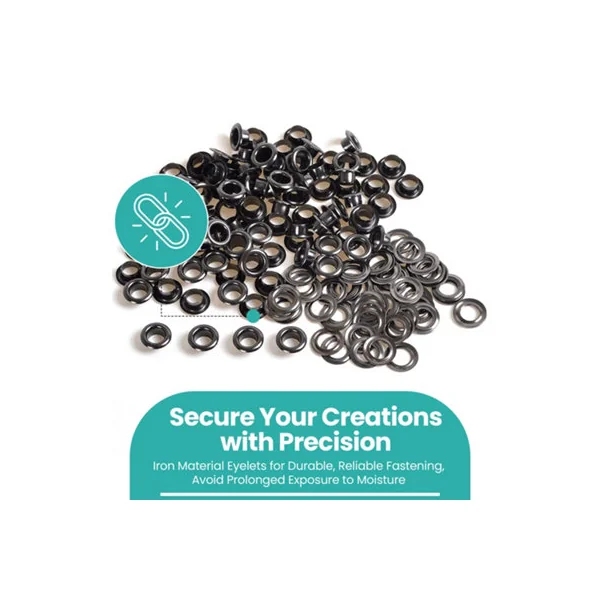 5mm Eyelets with Washers, Gunmetal - 100pcs