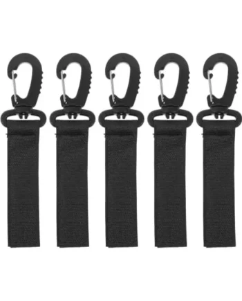 5pcs Stroller Hooks for Bags, Purse and Diaper Bag Hanger for Stroller, Buggy Organizer Hanger with 360° Rotating Hook Loop Strap Fit Pram Walker Shopping Cart