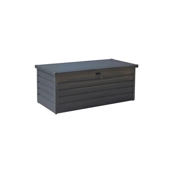600L Lockable Outdoor Metal Garden Storage Box in Anthracite