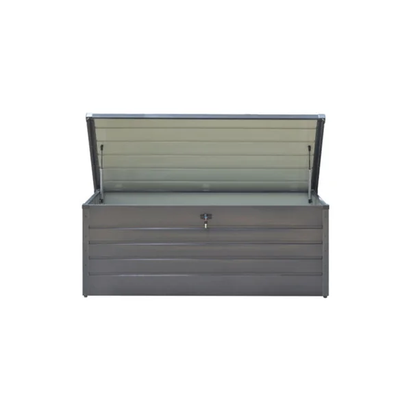 600L Lockable Outdoor Metal Garden Storage Box in Anthracite