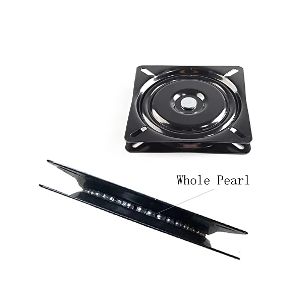 6 Inch Seat Swivel Plate, Bar Stool Swivel Plate, Square Heavy Duty Turntable Bearing Plate Steel Ball Bearing 360° Rotating Seat Base Plate for Bar Stool Chair TV Table Bar Swivel Boat Seat