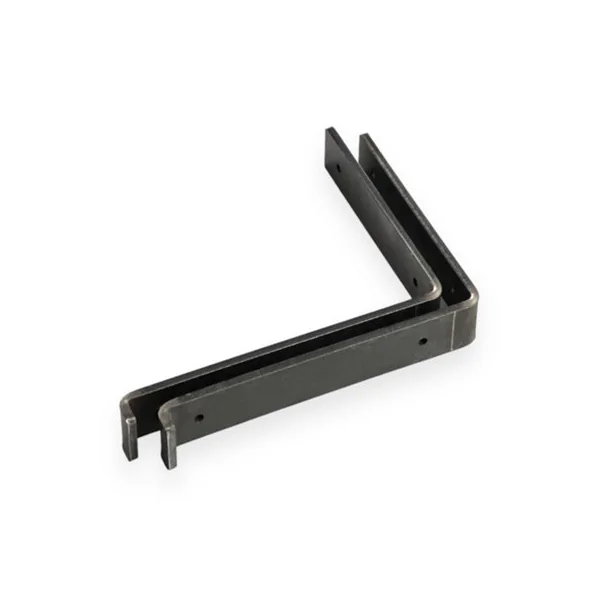 6 Shelf Brackets Pcs Heavy Duty Industrial Steel for Wall Mounted DIY Floating(Raw Steel, 200x200mm)