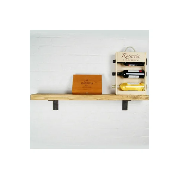 6 Shelf Brackets Pcs Heavy Duty Industrial Steel for Wall Mounted DIY Floating(Raw Steel, 200x200mm)