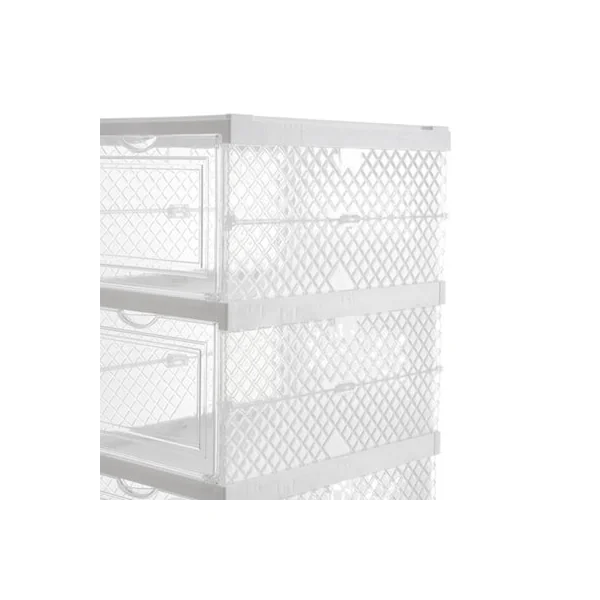 6-Tier Foldable Angel White Shoes Box Plastic Shoes Box Assembly Required