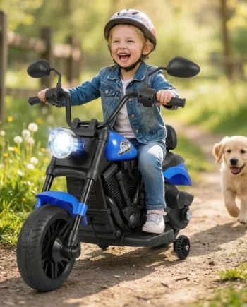 6V Kids Electric Motorbike with Detachable Training Wheels and Music