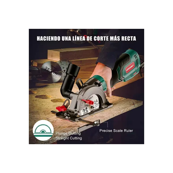 750W Circular Saw with 3 Blades , 48mm Depth for Wood, Metal, Tiles and Plastic