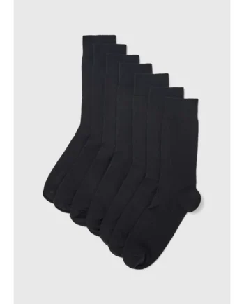7 Pack Black Cotton Rich Socks