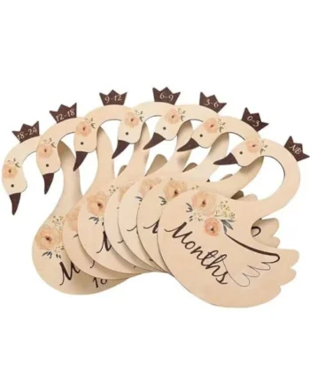 7 Pcs Baby Closet Dividers, Swan Shape Nursery Closet Organizer Newborn Wardrobe Divider Kids Clothes Divider to Arrange Clothes with Separator