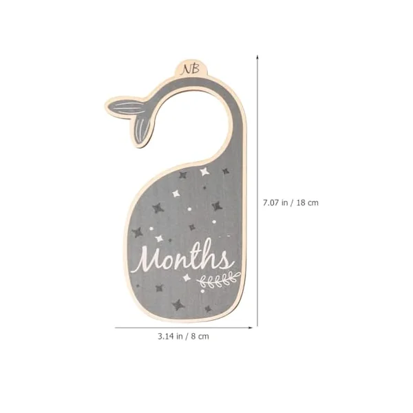 7 Pcs Wooden Baby Clothes Closet Size Dividers Whale Shape