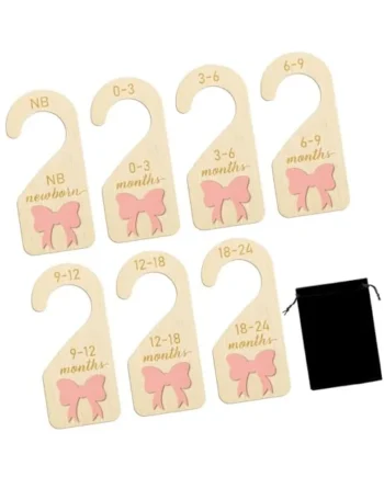 7Units Kids Clothing Separators Natural Wood Construction Children ' s Closet Organizers for Neat Wardrobes Arrangement Kids Clothing Separators