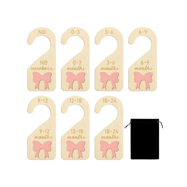 7Units Kids Clothing Separators Natural Wood Construction Children ' s Closet Organizers for Neat Wardrobes Arrangement Kids Clothing Separators