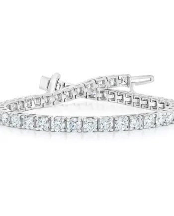 8.00ctw Round Brilliant Cut Diamond Tennis Bracelet, 18ct White Gold