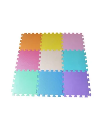 9-Piece Interlocking EVA Baby Foam Mats, Safe, Non-Slip, Waterproof Crawling Play Tiles for Children