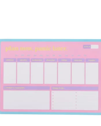 A4 Neon Weekly Planner Assorted
