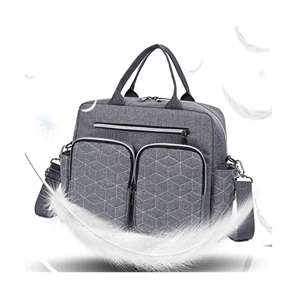 Aby Nappy Bag For Mom And Dad Changing Bag Mom Travel Bag Beach Bag Multi Pockets Travel Handbag Large Little Girl Backpack with Lunchbox