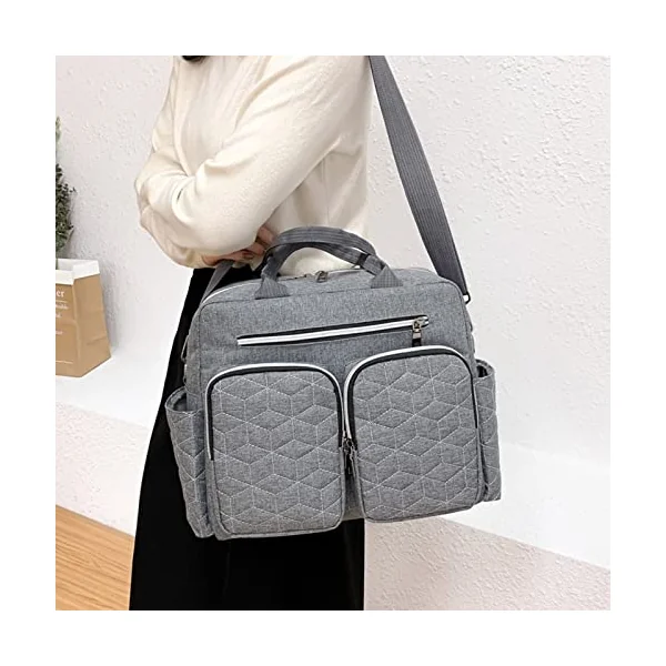 Aby Nappy Bag For Mom And Dad Changing Bag Mom Travel Bag Beach Bag Multi Pockets Travel Handbag Large Little Girl Backpack with Lunchbox