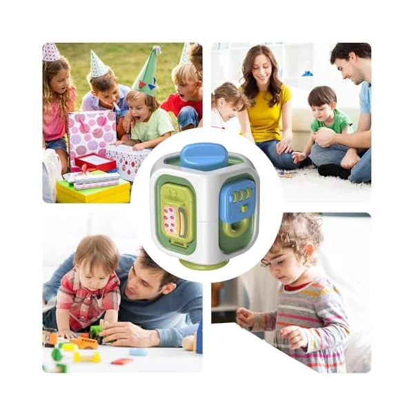 Activity Cube Fine Motor Learning Sensory Toys | Kids Shape Sorter Fidget Busy Box for Boys Girls Home Classroom Preschool Homeschool Car Party Birthday