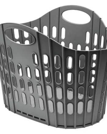 Addis 38 Litre Fold Flat Laundry Basket - Grey