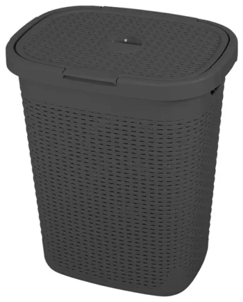 Addis Rattan 50 Litre Laundry Basket - Charcoal