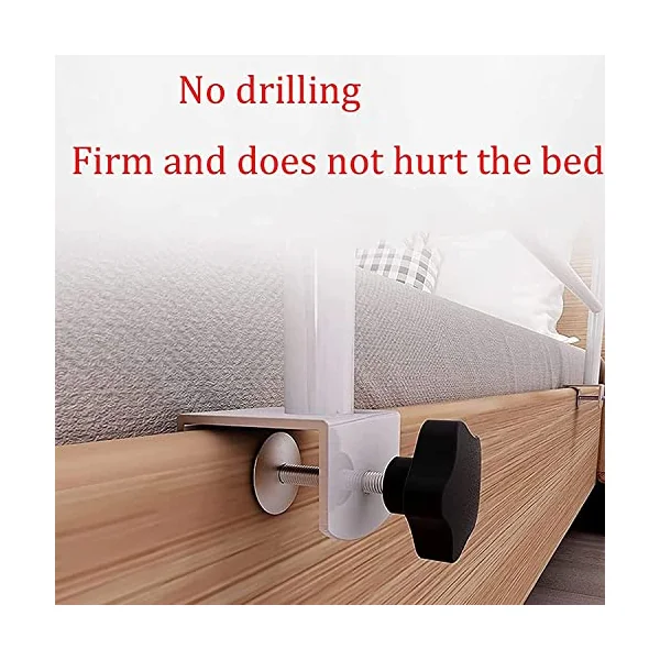 Adjustable Bed Rail for Elderly Adults, clip-on Medical Bed Safety Rails, Bedside Fall Safe Prevention Grab Bar, Bed Assist Rail, for Student Dormitory pregnant women, disabled people