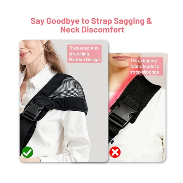 Adjustable Front & Back Baby Sling Carrier, Breathable for 0-36M | Fast In & Out, 300g Lightweight, 3.7 in Thick Shoulder Strap, Double Safety Buckle, Multi Carry Modes for Trip, Travel, Home