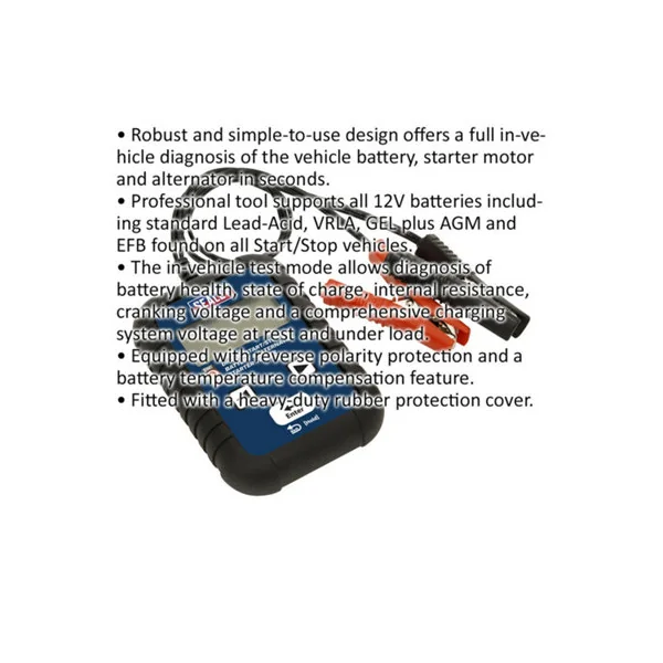 Advanced Digital Battery Diagnostic Tool for 12V Systems - Starter and Alternator Tester