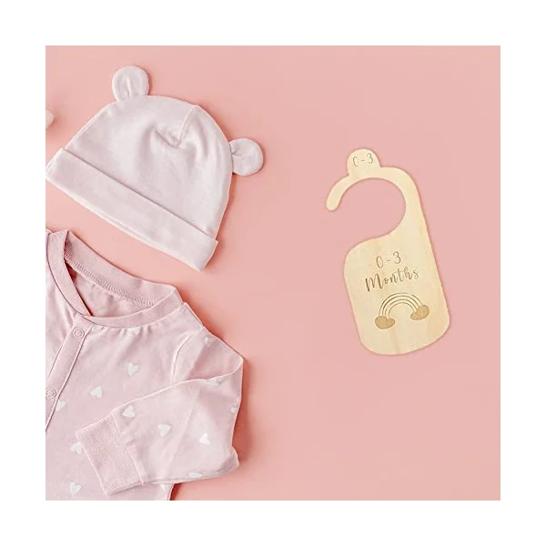 Adventure Baby Closet Dividers - Nursery Wooden Organizer by Month, Wardrobe Divider for Newborn Clothes with Separator