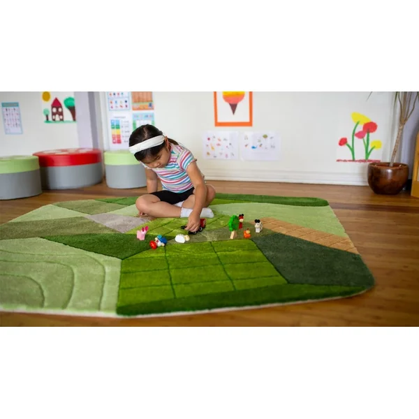 Aerial Landscape Super Deluxe Carved Carpet