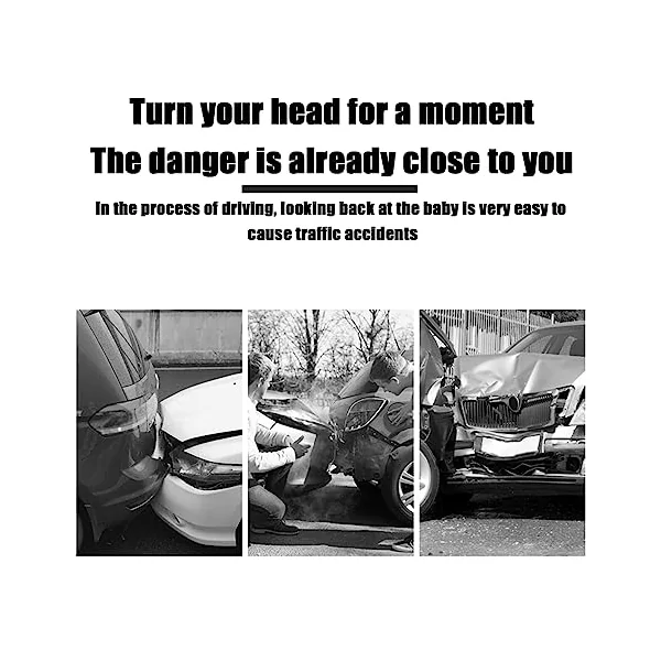 AICEL Baby Car Mirror, Safety Rear Facing Car Seat Mirror for Infant with Extra Wide Clear View, Wide View Shatterproof Adjustable Automotive Mirror, Drive Safe and Monitor Your Child Easily