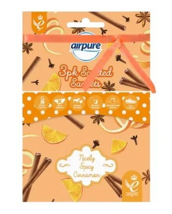 Air Pure Scented Sachet 3 Pack - Nicely Spicy Cinnamon