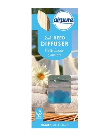 Airpure Reed & Bead Diffuser 2-in-1 30ml - Fresh Linen Comfort