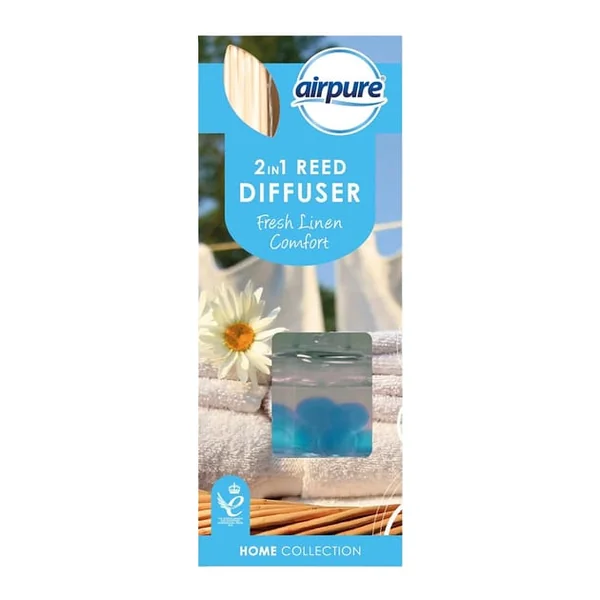 Airpure Reed & Bead Diffuser 2-in-1 30ml - Fresh Linen Comfort