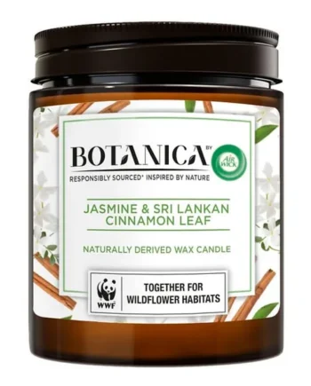 Airwick Botanica Candle 205g - Jasmine and Sri Lankan Cinnamon Leaf