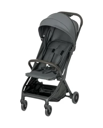 AIYAPLAY Baby Stroller Foldable Adjustable Seat from Birth 6.3kg Dark Grey | Travel Pushchair, 5-Point Harness, Canopy, All Wheels Suspension, Storage Basket, Lightweight & Compact, to 3 Years