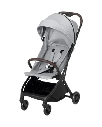 AIYAPLAY Baby Stroller Foldable Adjustable Seat from Birth 6.3kg Light Grey | Travel Pushchair, 5-Point Harness, Canopy, All Wheels Suspension, Storage Basket, Lightweight & Compact, to 3 Years