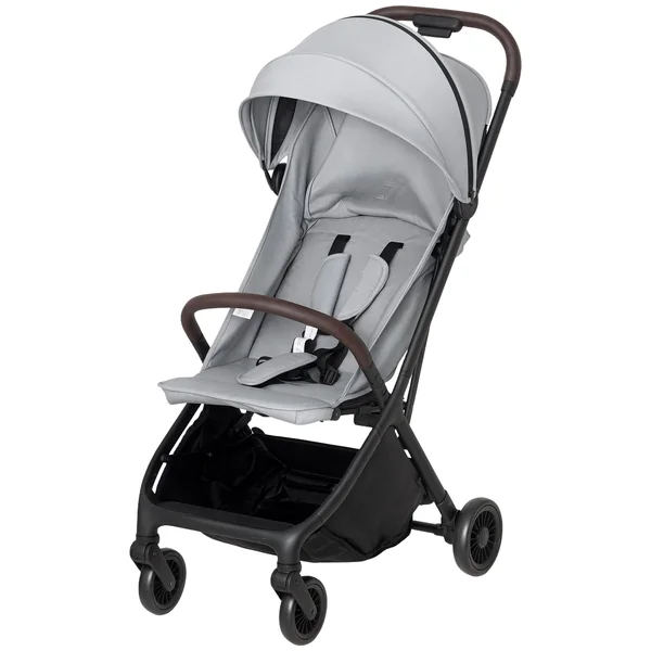 AIYAPLAY Baby Stroller Foldable Adjustable Seat from Birth 6.3kg Light Grey | Travel Pushchair, 5-Point Harness, Canopy, All Wheels Suspension, Storage Basket, Lightweight & Compact, to 3 Years