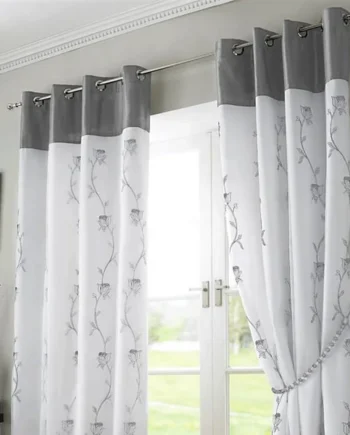 Alan Symonds Tahlia Lined Embroidered Ring Top Curtains