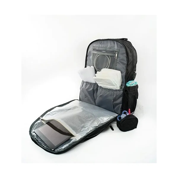 ALF & BON | Luxury baby changing bag, Baby Bag for Mums and Dads On-the-Go. featuring USB Charging Port, Insulated Pockets for Bottles, Waterproof Compartment, Anti-Theft Pocket & changing Matt.