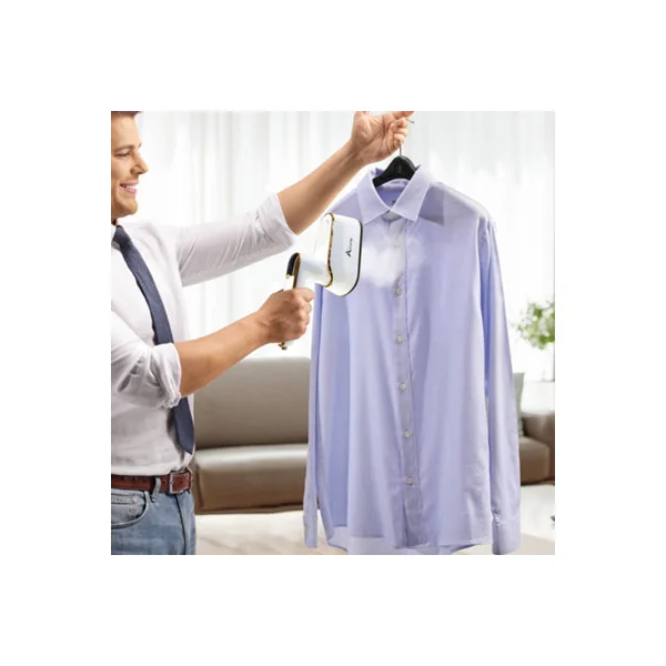 Alivio 2 in 1 Steam Iron with 3 Level Steamer, Wet & Dry Portable Iron for Silk, Wool, Cotton, Chiffon, Linon (White)
