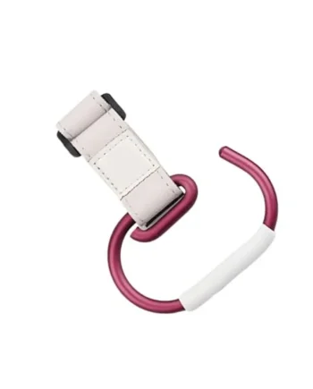 Aluminum Alloy Stroller Hook Clips White Baby Pushchair Hanger | Pu Finish, Bag Hanging Use, Rollators and Carts, Simple Design for Organizing Belongings