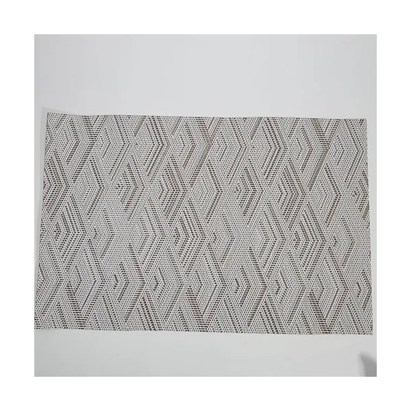 AMDXD Set of 4 Place Mats Christmas Natural Square, 70% PVC + 30% PET Place Mats, Washable, Vintage Jacquard with Diamond-Shaped Pattern, Heat-Resistant, Table Coasters Christmas Coffee, 45 x 30 cm