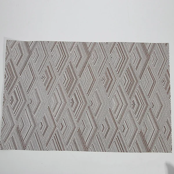 AMDXD Set of 4 Place Mats Christmas Natural Square, 70% PVC + 30% PET Place Mats, Washable, Vintage Jacquard with Diamond-Shaped Pattern, Heat-Resistant, Table Coasters Christmas Coffee, 45 x 30 cm