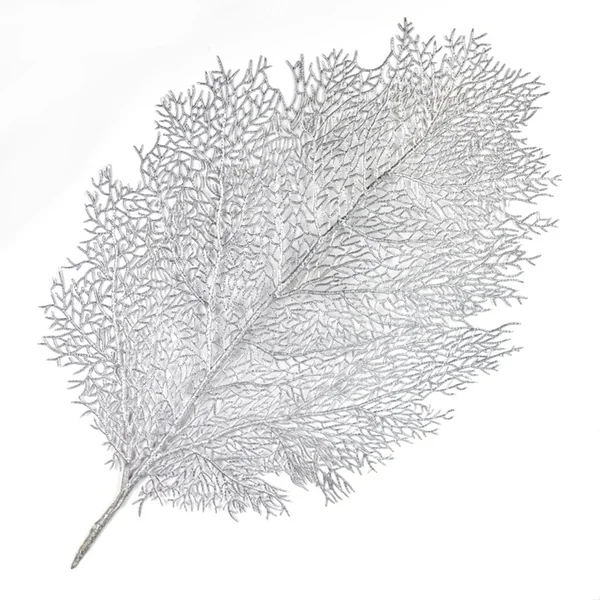 AMDXD Wipe Clean Place Mat 37 x 57 cm, PVC Coral Branch Pattern Washable with Motif Square Place Mats for Home Restaurant, Silver, 4 Pieces