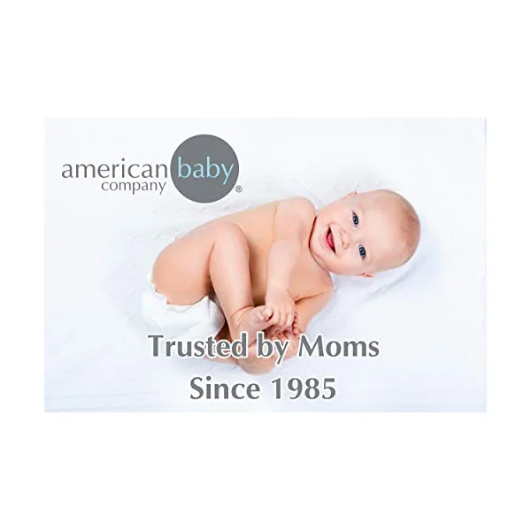 American Baby Company 100% Natural Cotton Fitted Crib Sheet 52" x 28" - Soft, Breathable, Hypoallergenic & Gentle Toddler Bed Sheet, Pink Stars and Moon, Neutral for Boys & Girls