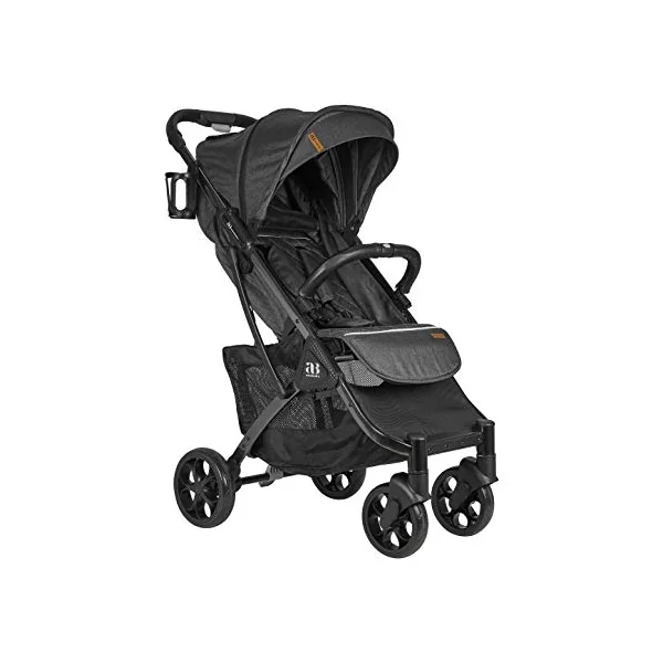 Amonev Lightweight Stroller, Premium Compact Travel Stroller. Fully Reclining Seat Suitable for Toddlers and Children (Dark Grey), 1 Count (Pack of 1)