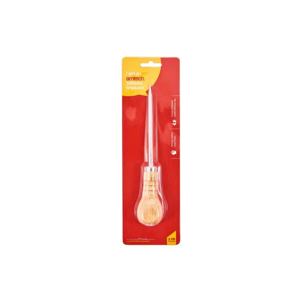 Amtech S2450 100mm (4") Bradawl with wooden handle