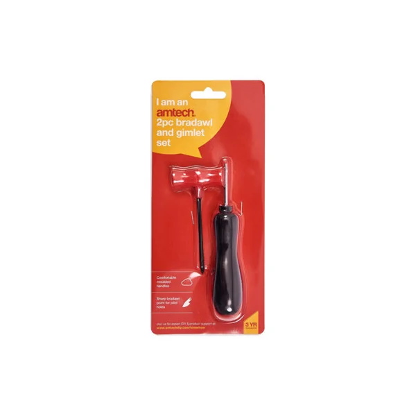 Amtech S2550 2 Piece bradawl and gimlet set